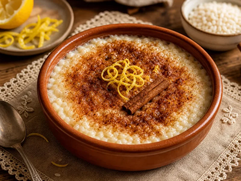 Arroz con leche de la abuela al estilo asturiano — receta de cocina Mediterránea