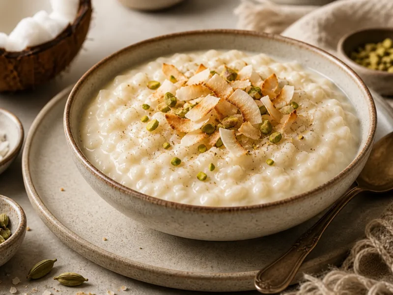 Arroz con leche de coco y cardamomo — receta de cocina Mediterránea