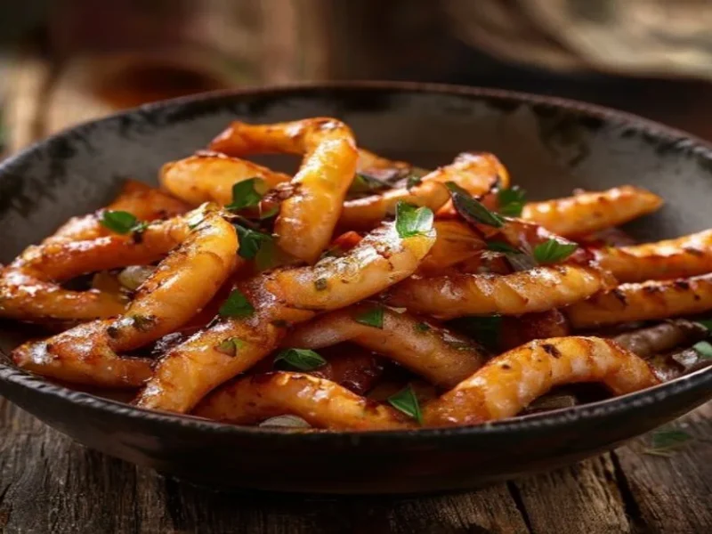 Calamares en su tinta — receta de cocina Mediterránea