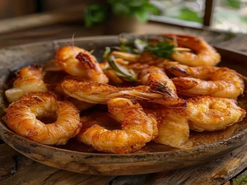 الروبيان المخبوز بالمقلاة الهوائية — receta de cocina متوسطة