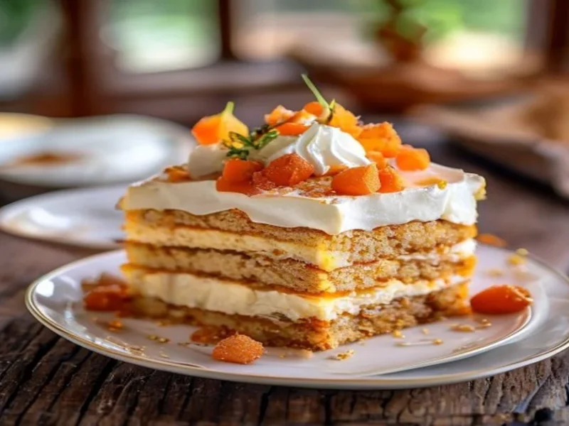 كعكة الجزر مع صقيع — receta de cocina اختياري