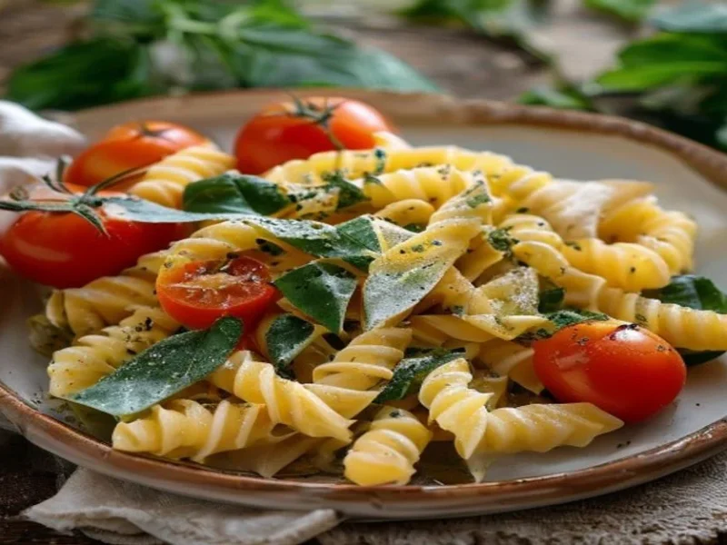 كازاريسي مع بيستو ترابانيز — receta de cocina إيطالية