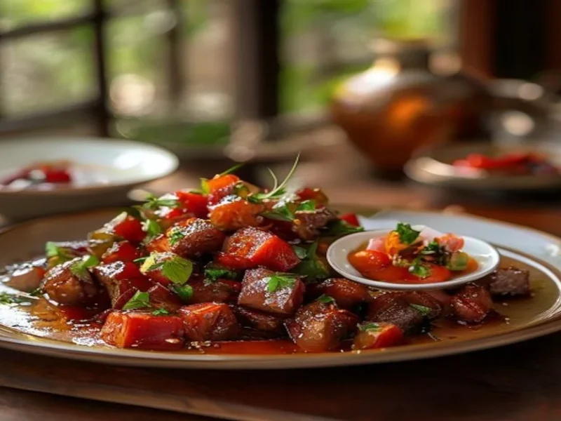 لحم الخنزير الصيني الحلو والحامض — receta de cocina آسيوية