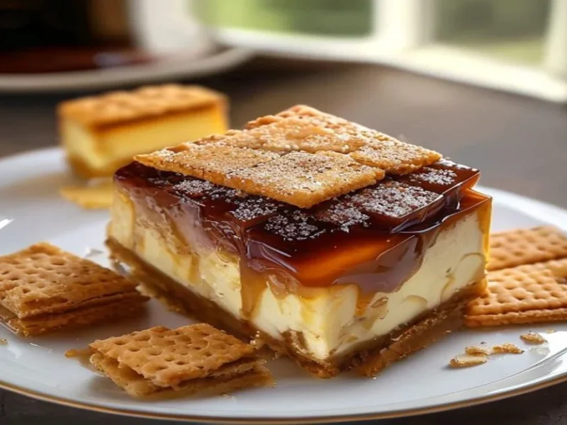 Cheesecake de caramelo salado — receta de cocina Internacional
