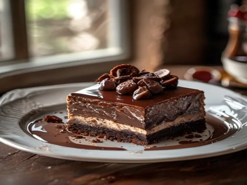Cheesecake de chocolate negro — receta de cocina Internacional