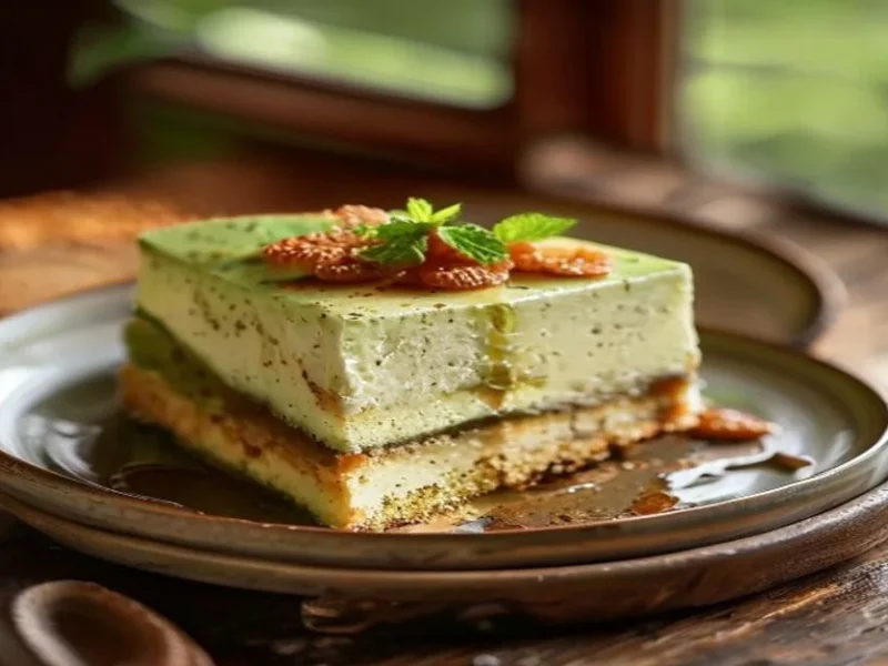 Cheesecake de matcha — receta de cocina Japonesa