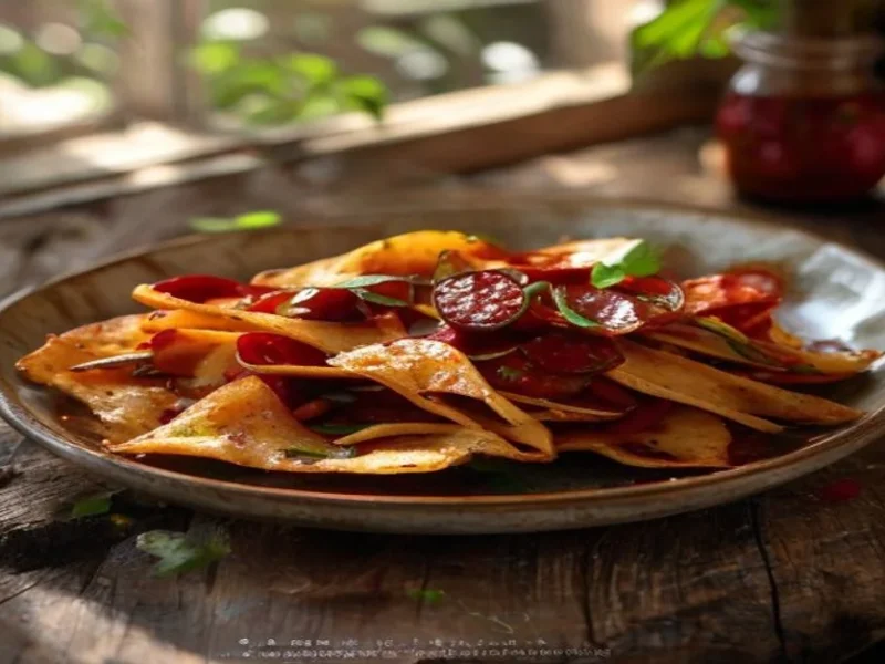 Chilaquiles rojos caseros — receta de cocina Mexicana