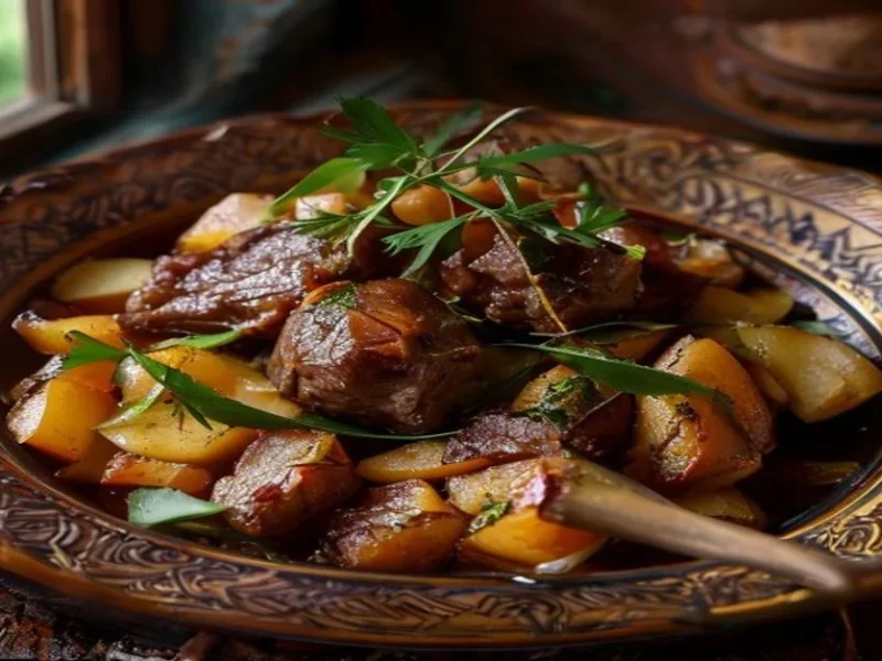 Cordero marroqui en cazuela con almendras — receta de cocina Marroquí