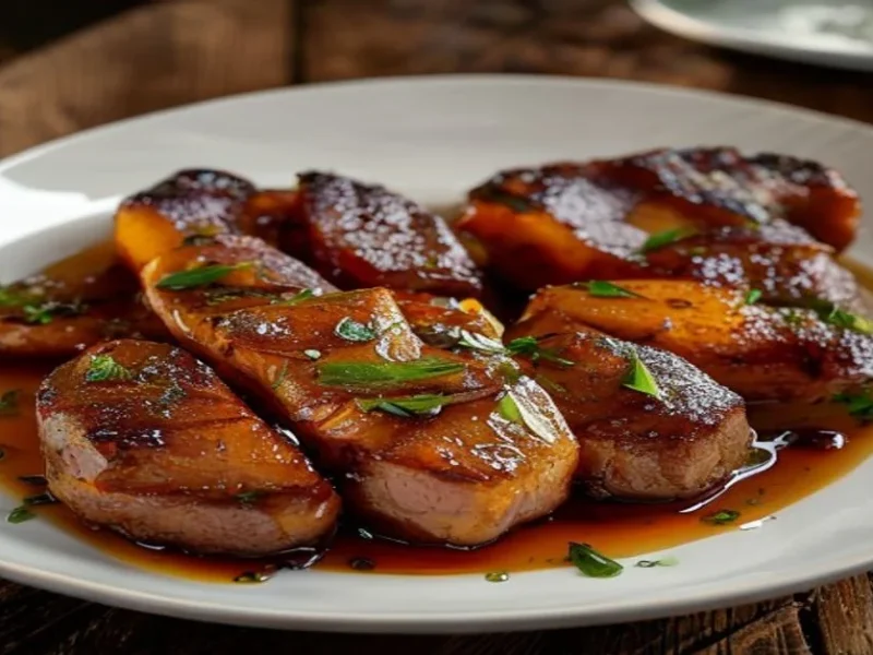 Côtes de porc glacées au miel et au four — receta de cocina International