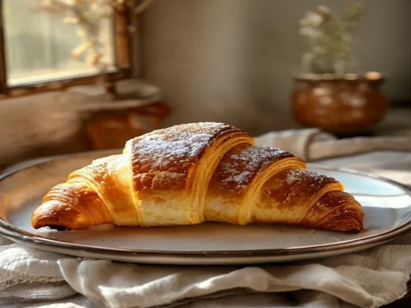 Croissant casero mantequilla — receta de cocina Mediterránea