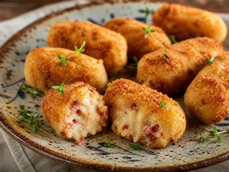 Croquetas de jamón ibérico al horno sin freír — receta de cocina Mediterránea