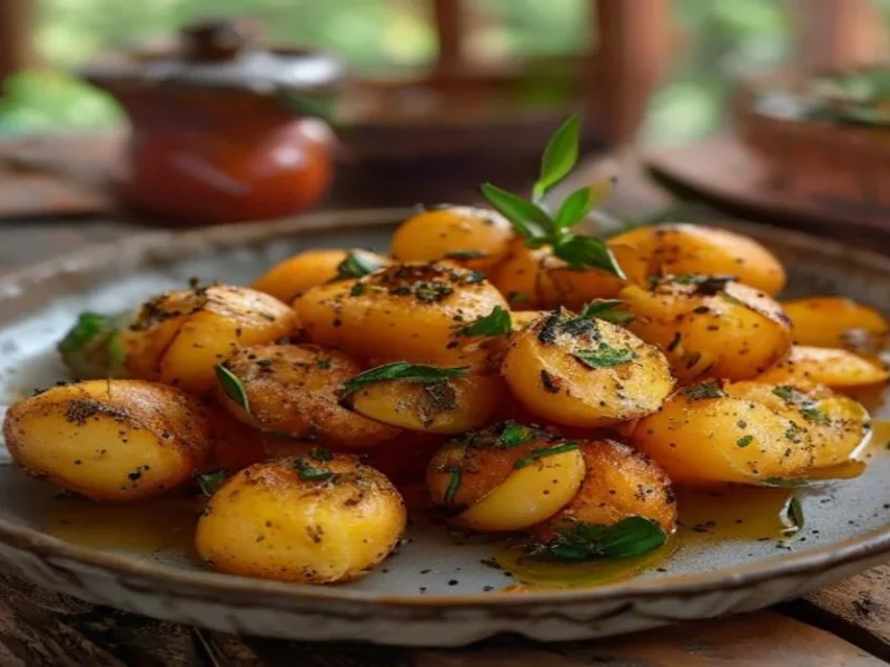 Dados de boniato air fryer — receta de cocina Mediterránea