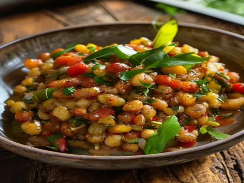 Salade de pois chiches au tahini — receta de cocina méditerranéen