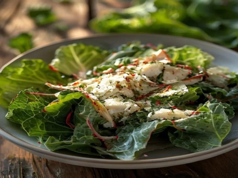 Salade César au chou frisé — receta de cocina International