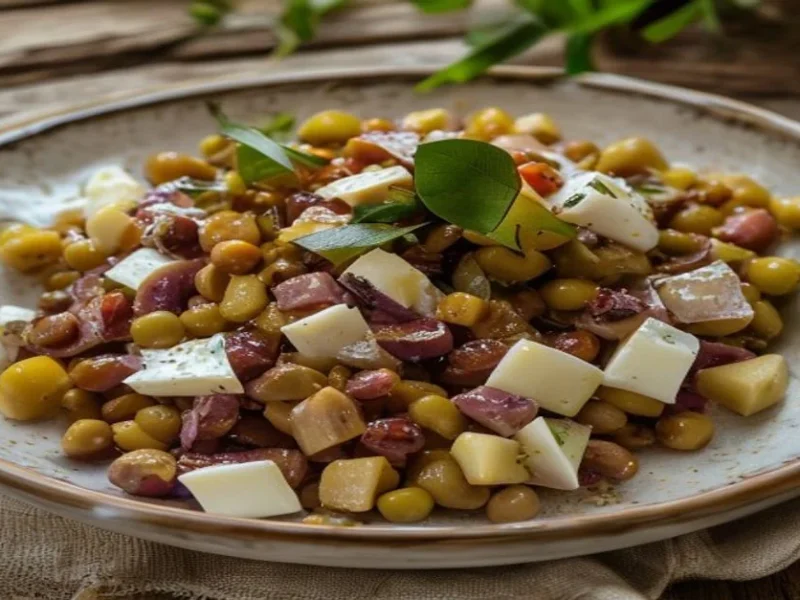 Ensalada de lentejas y feta — receta de cocina méditerranéen