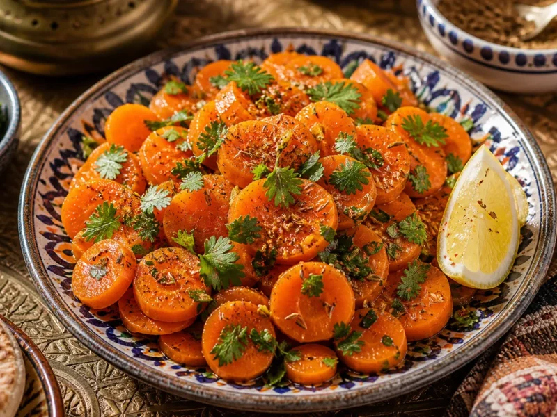 Ensalada marroquí de zanahoria con comino y cilantro — receta de cocina Marroquí