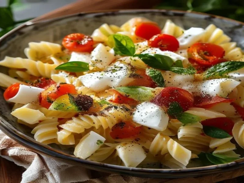 Salade de pâtes froides méditerranéennes virales — receta de cocina italien