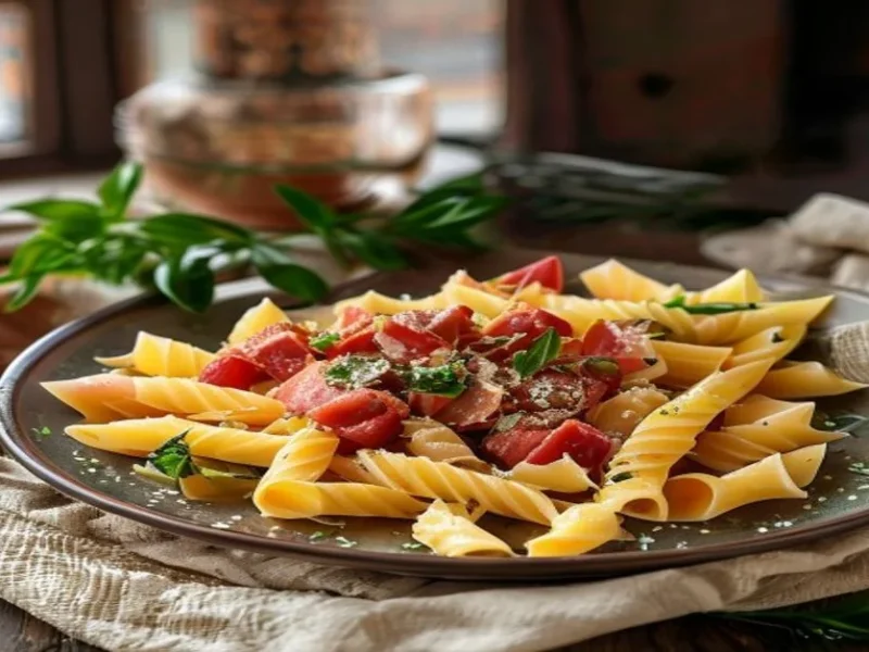 Salade froide de pâtes italiennes — receta de cocina italien