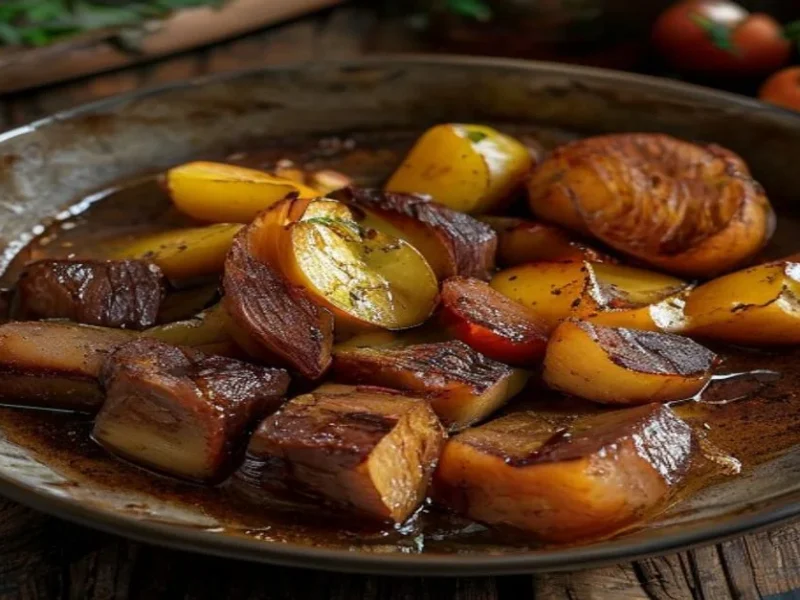 Ragoût de boeuf aux pommes de terre et carottes — receta de cocina méditerranéen