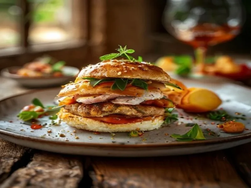 Burger de poisson croustillant — receta de cocina International