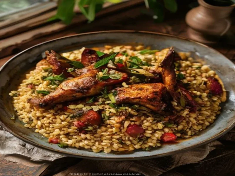 Freekeh au poulet — receta de cocina International