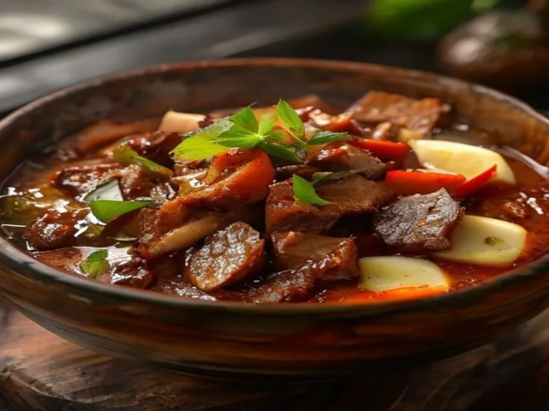 Gaeng daeng de porc — receta de cocina Thaïlandaise