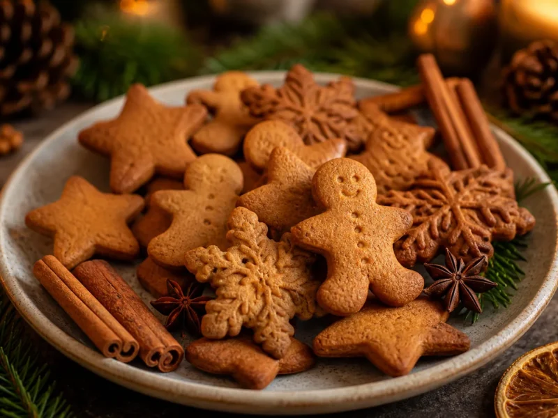 Biscuits au pain d'épice de Noël — receta de cocina méditerranéen
