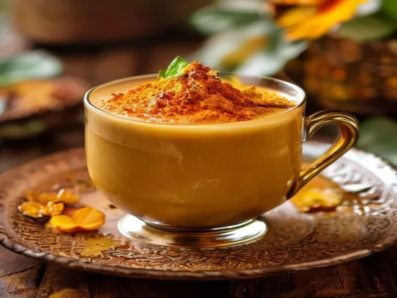 Golden milk turmeric latte — receta de cocina India