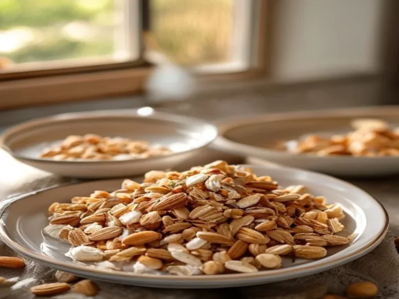 Homemade granola with Greek yogurt — receta de cocina International