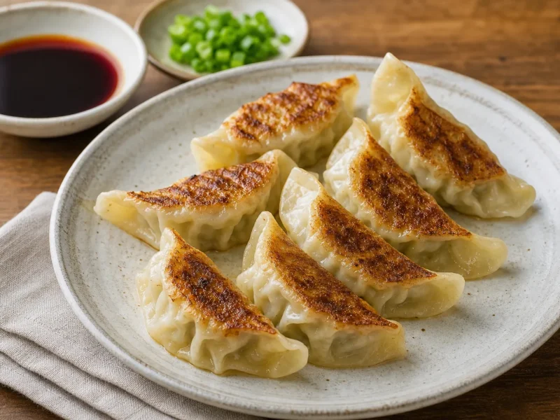 Gyoza de cerdo y col al vapor y plancha — receta de cocina Japonesa