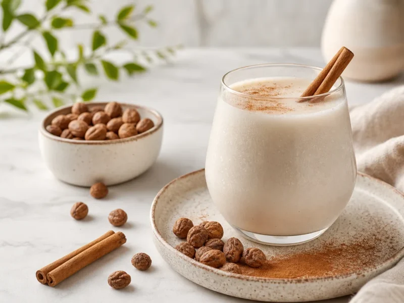 Horchata Saludable de Chufa con Canela y Cero Azúcar Añadido — receta de cocina متوسطة