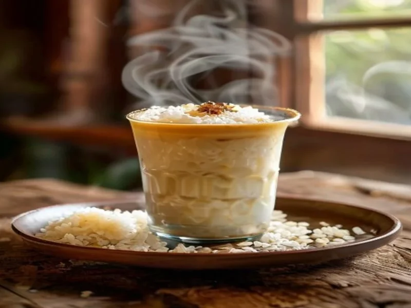 Iced horchata latte — receta de cocina Mexicana