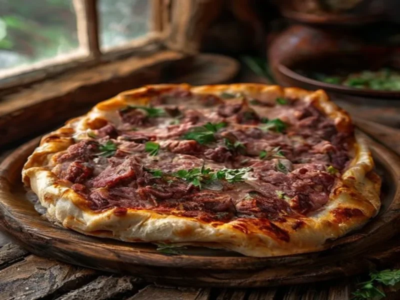 لحماكون تركي مقرمش — receta de cocina متوسطة