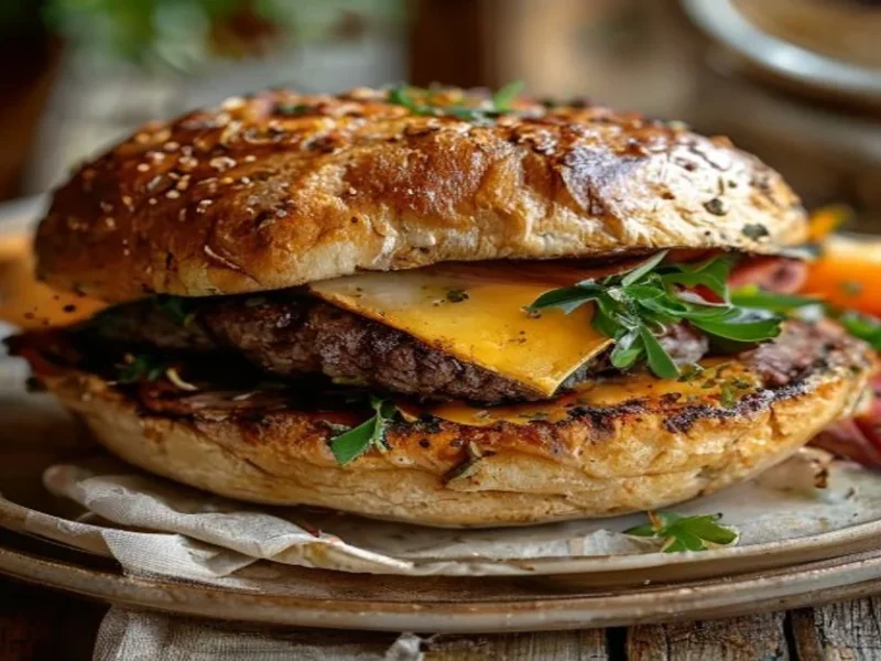 برجر لحم ضأن متبل — receta de cocina متوسطة