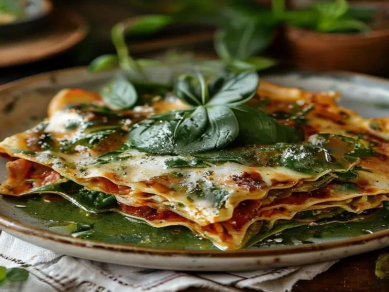 لازانيا خضراء — receta de cocina إيطالية