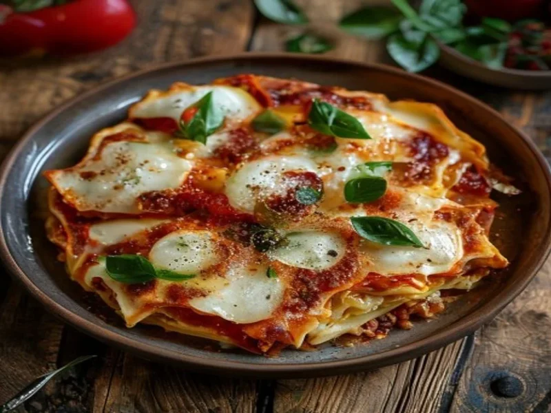 لازانيا بولونيز — receta de cocina إيطالية