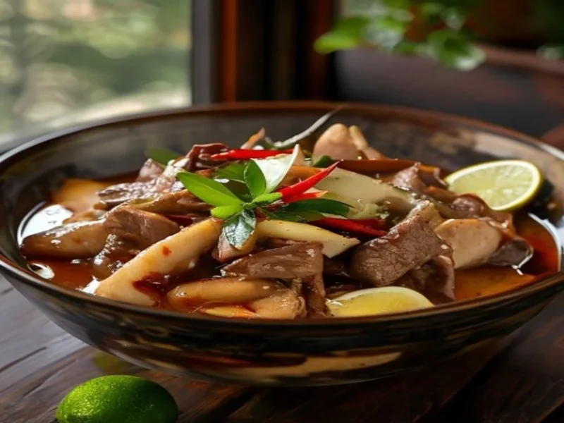 لحم الضأن — receta de cocina تايلاندية