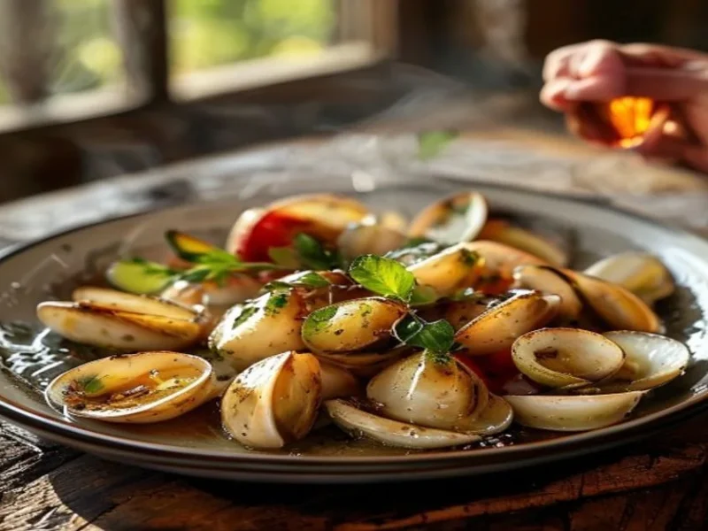 Mejillones al vapor con vino blanco — receta de cocina متوسطة