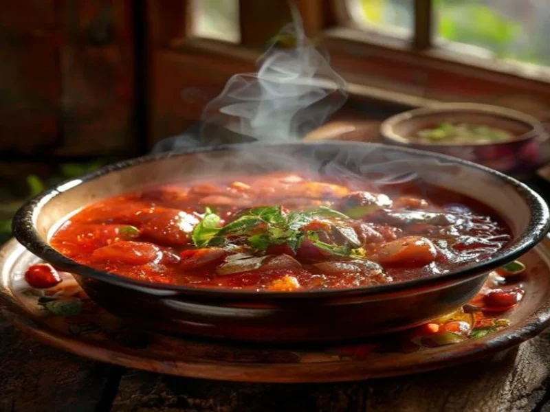 القائمة الحمراء التقليدية — receta de cocina مكسيكية