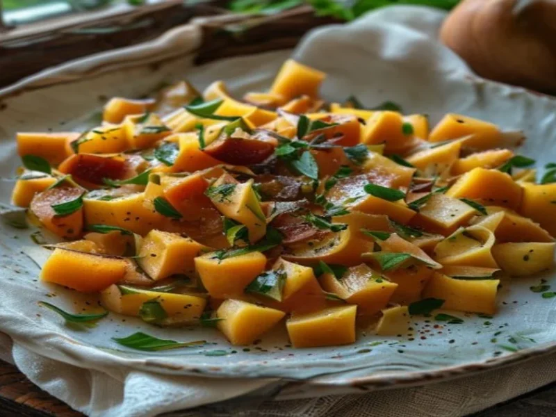 Mezze Maniche alla Carbonara di Zucca — receta de cocina إيطالية