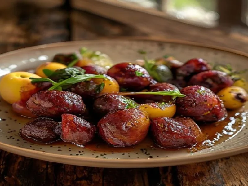 Morcilla con manzana caramelizada — receta de cocina Mediterránea