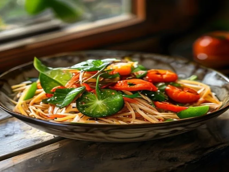 Pad woon sen — receta de cocina Tailandesa
