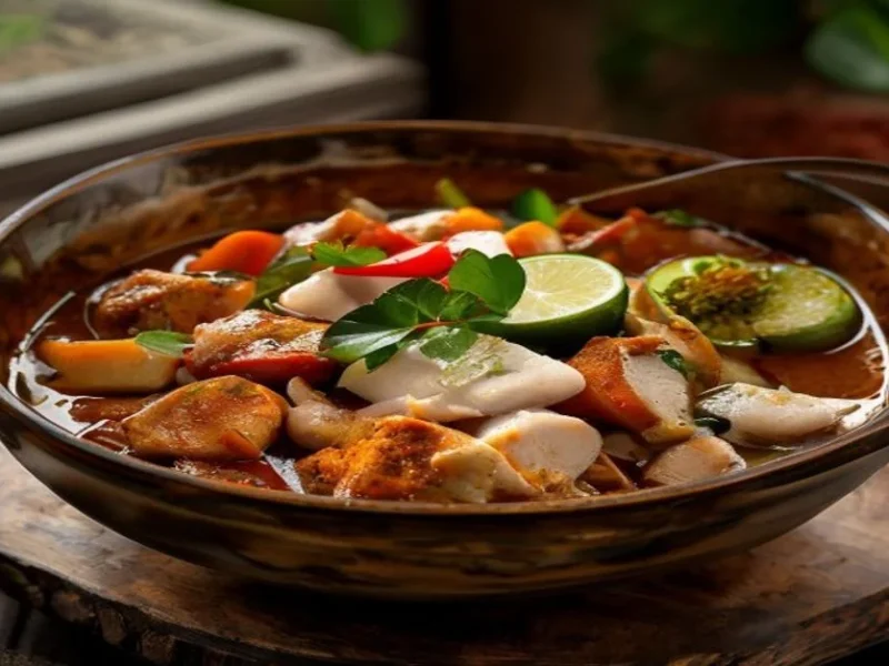 Curry de poulet Panang — receta de cocina Thaïlandaise