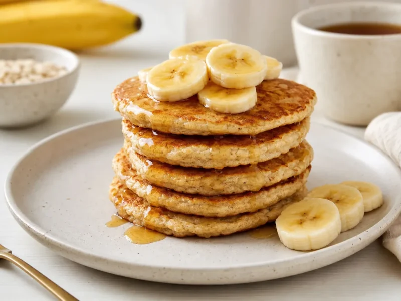 Pancakes de Plátano y Avena (Sin Harina) — receta de cocina méditerranéen