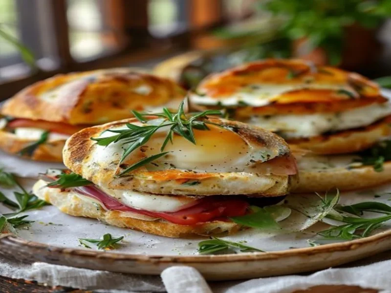 Panini caprese — receta de cocina italien