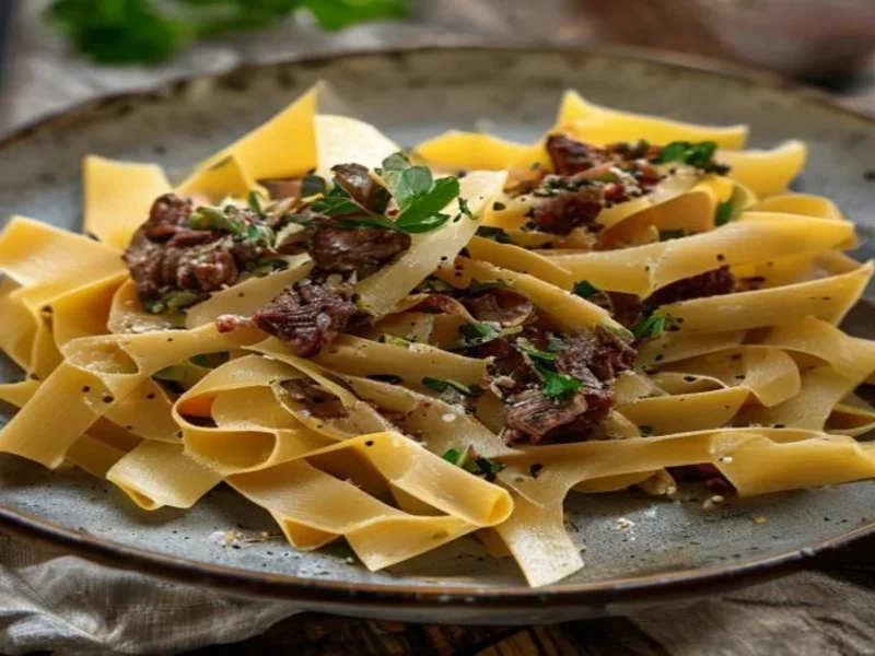 Pappardelle al Cinghiale — receta de cocina italien