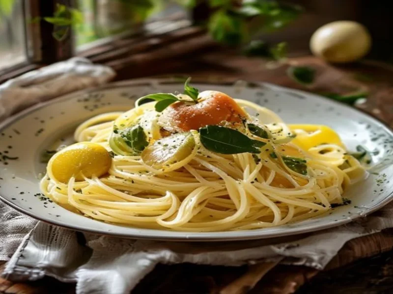 Pâtes au citron — receta de cocina italien