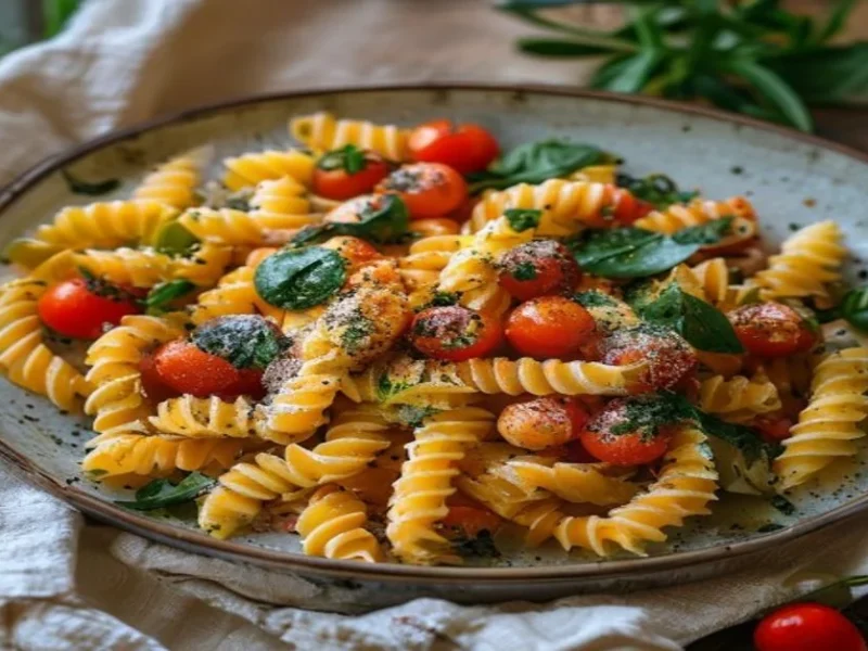 Pâtes au Pesto Rosso — receta de cocina italien