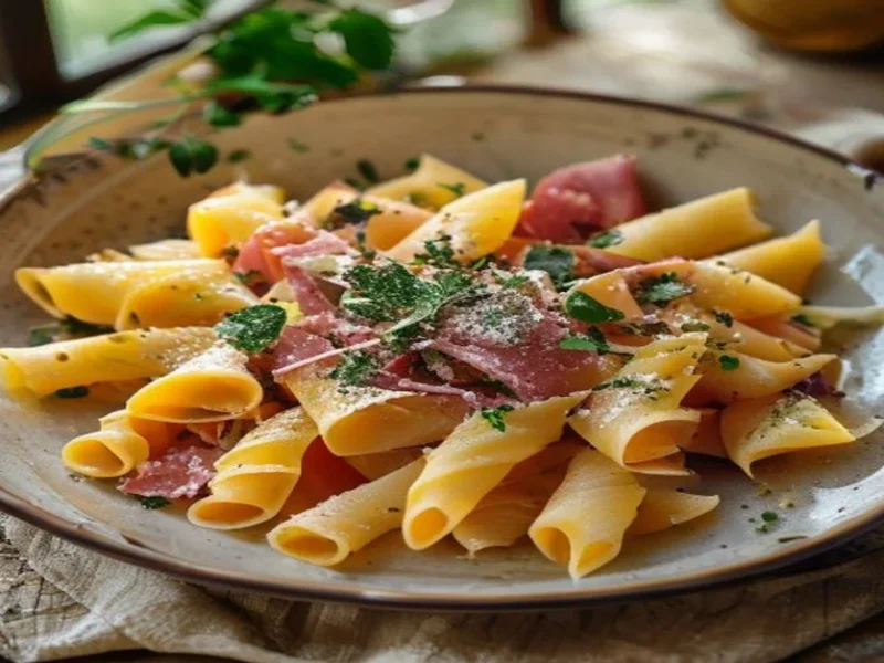 Pâtes à la Gricia — receta de cocina italien