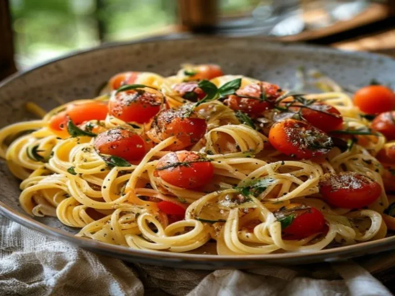 Pâtes à la Puttanesca — receta de cocina italien